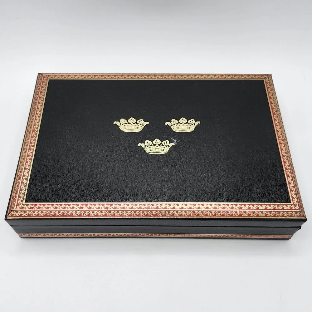 Skandinaviska Etuifabriken / Swank Vintage Jewelry Valet Box Royal Court Ed.